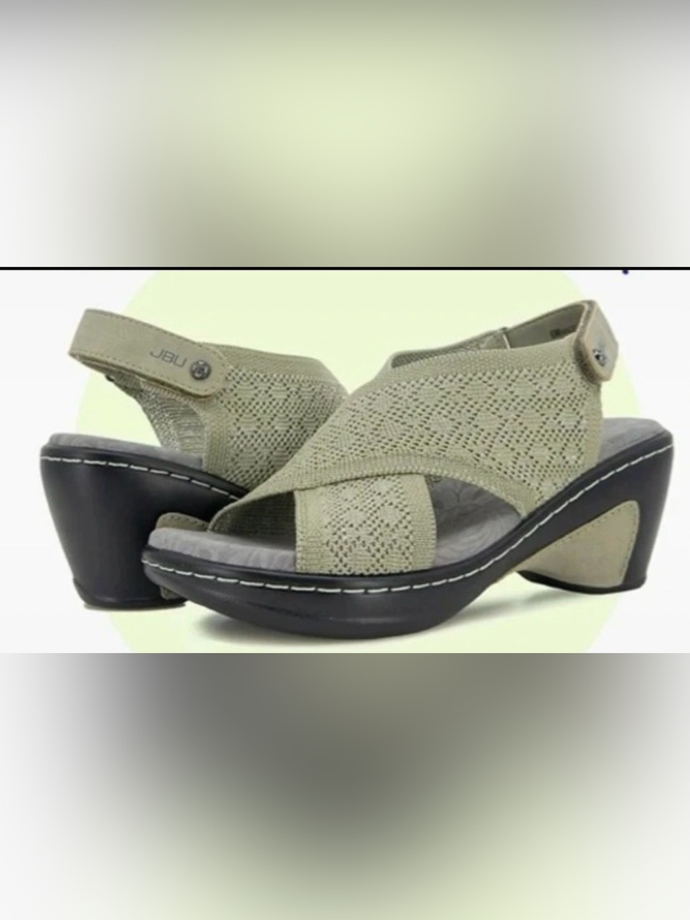 JBU Sage Knit Crossover Heel Sandal